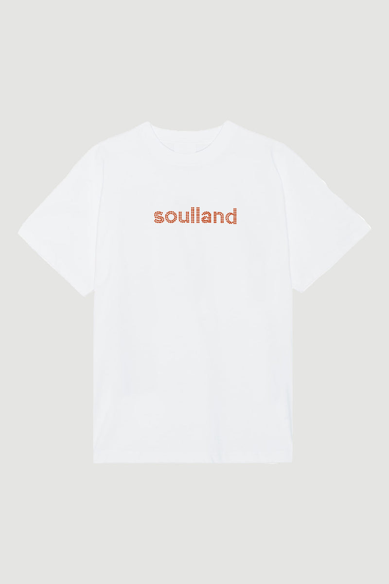 SOULLAND KAI RHINESTONE T-shirt T-shirt White