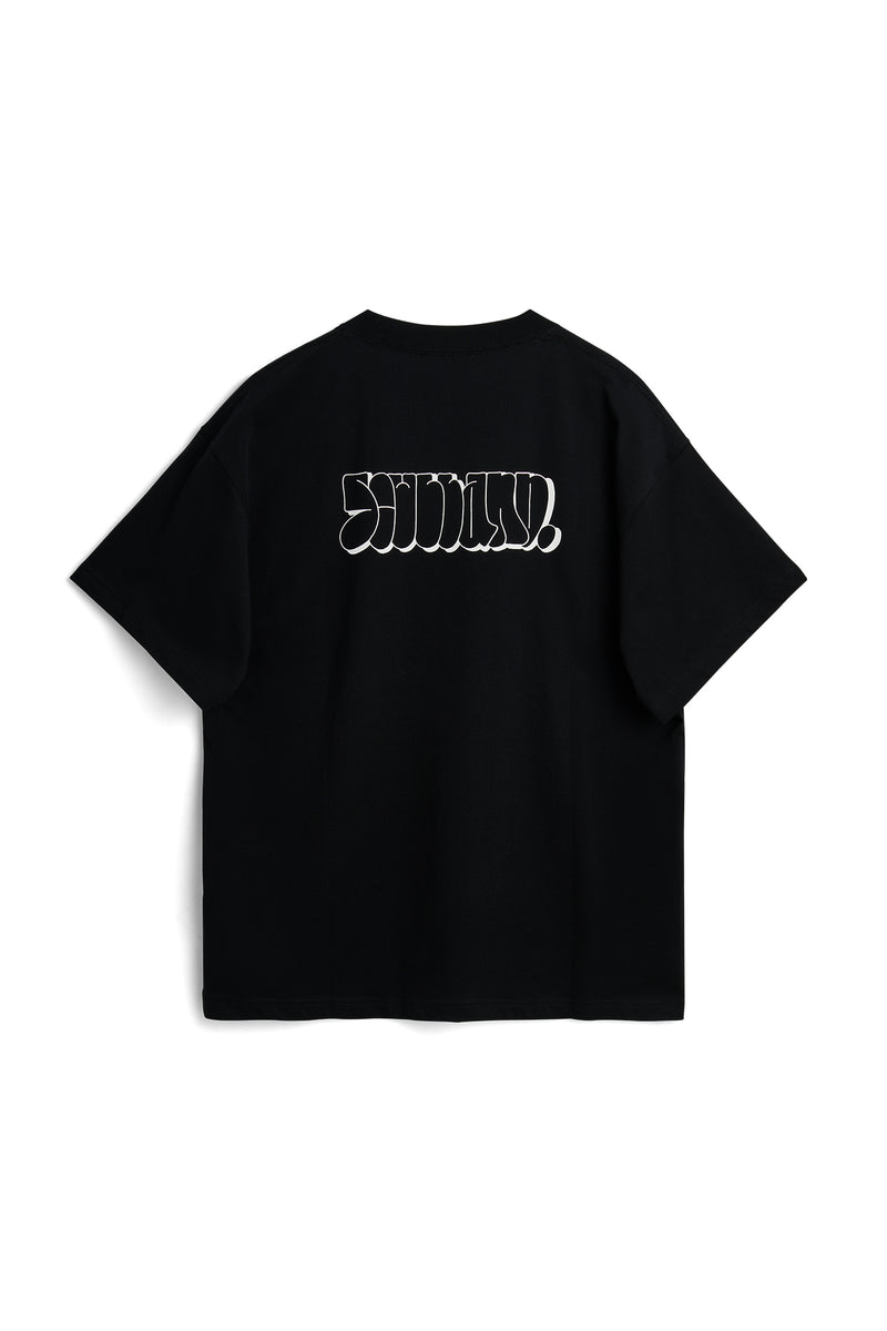SOULLAND KAI grafitti front & back T-shirt Black