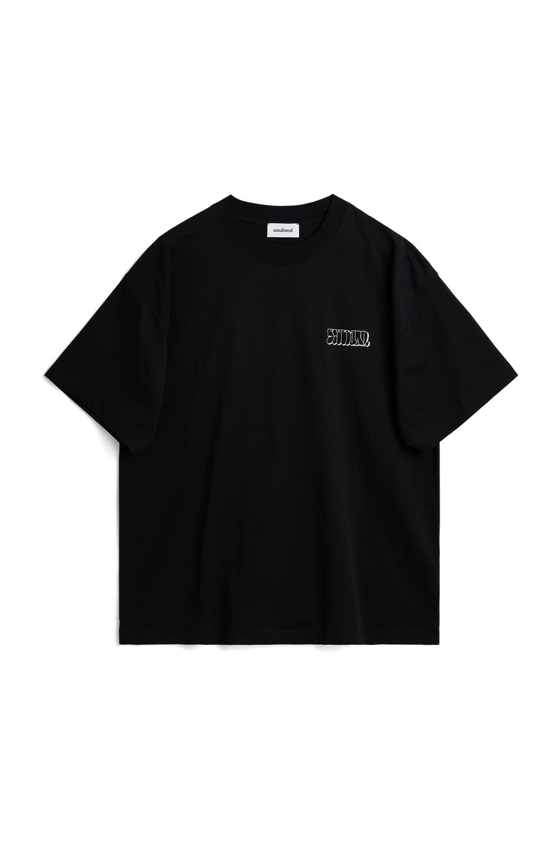 SOULLAND KAI grafitti front & back T-shirt Black
