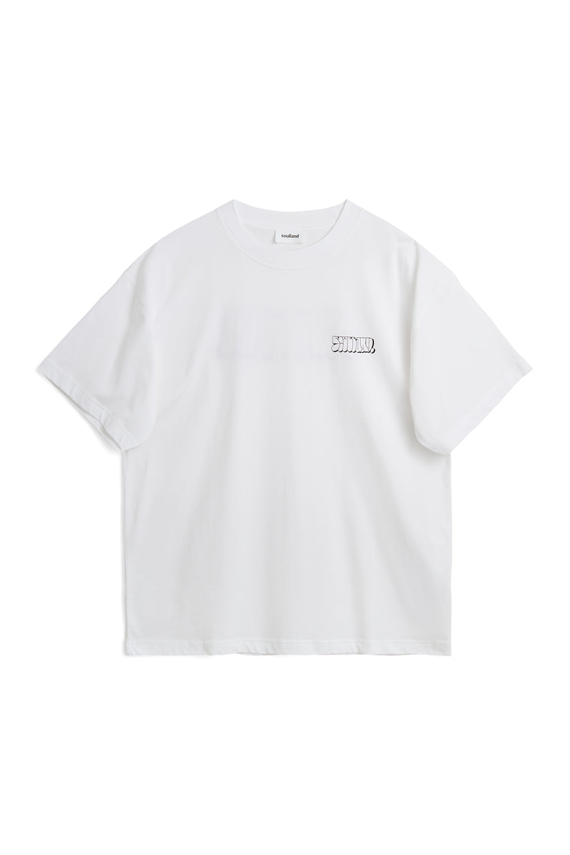 SOULLAND KAI grafitti front & back T-shirt White