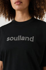 SOULLAND KAI rhinestone T-shirt T-shirt Black