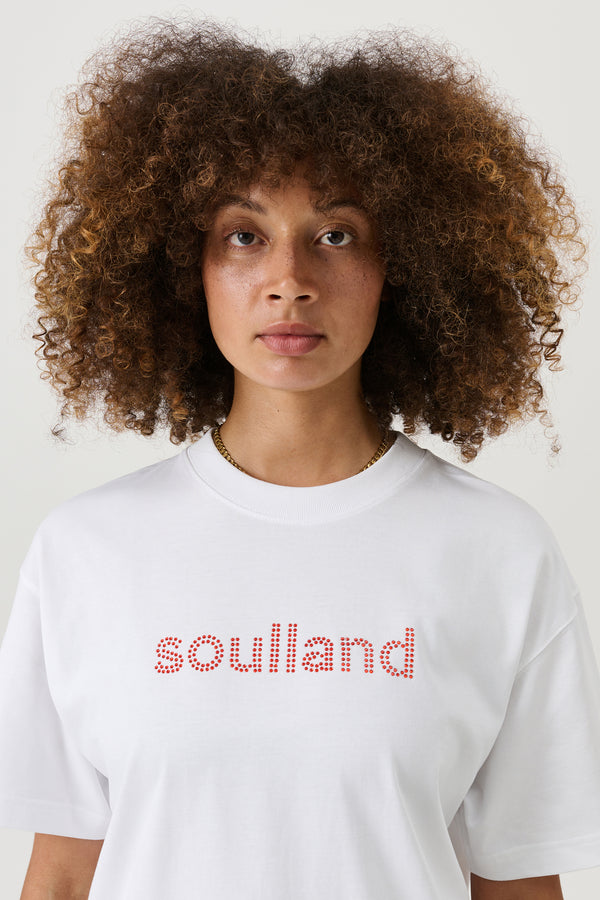 SOULLAND KAI rhinestone T-shirt T-shirt White