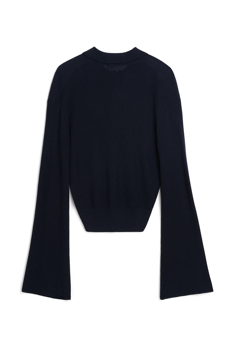 SOULLAND KIKI polo jumper Knitwear Navy