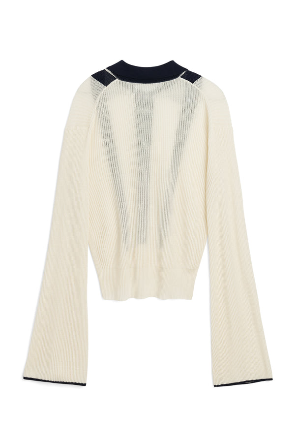 SOULLAND KIKI polo jumper Knitwear Off White