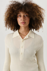 SOULLAND KIKI polo jumper Knitwear Off White