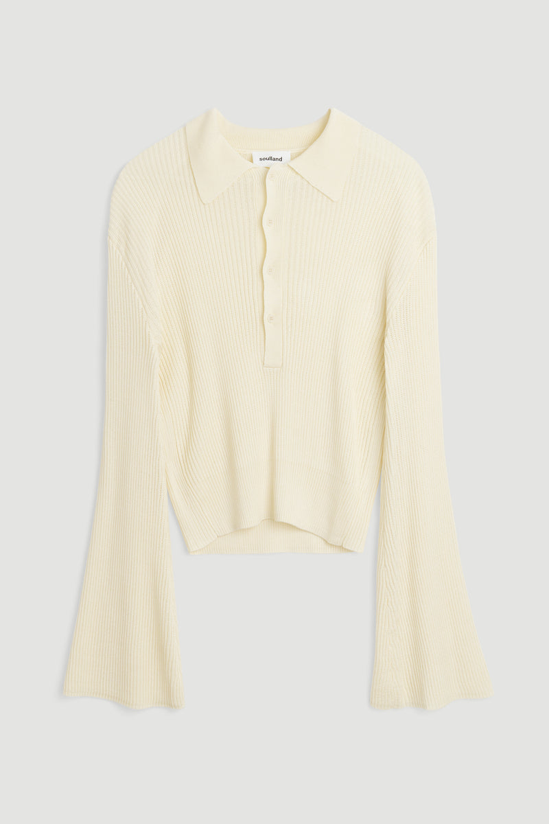 SOULLAND KIKI polo jumper Knitwear Off White