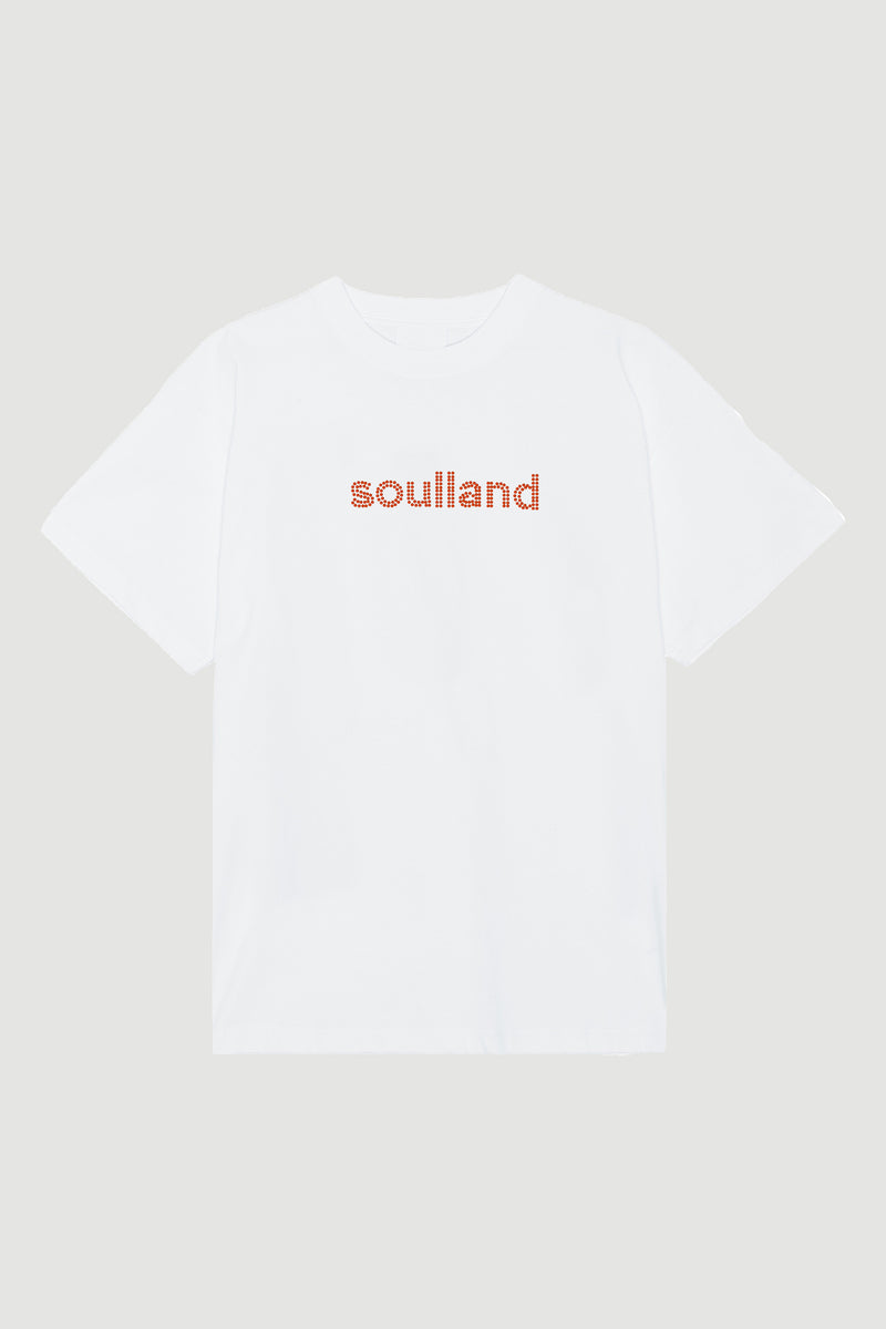 SOULLAND KAI RHINESTONE T-shirt T-shirt White