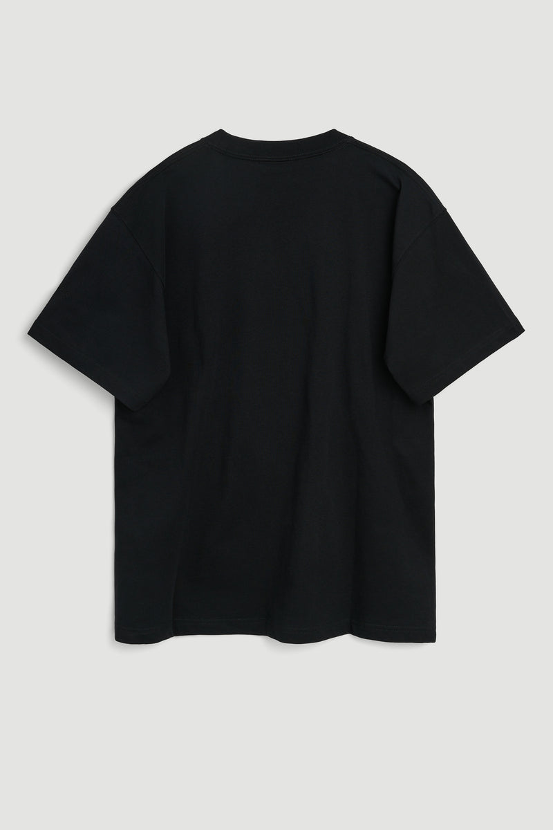 SOULLAND Kai T-shirt Beaded logo T-shirt Black