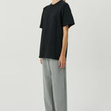 SOULLAND Kai Beaded Logo T-shirt T-shirt Black