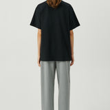 SOULLAND Kai Beaded Logo T-shirt T-shirt Black