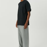 SOULLAND Kai Beaded Logo T-shirt T-shirt Black