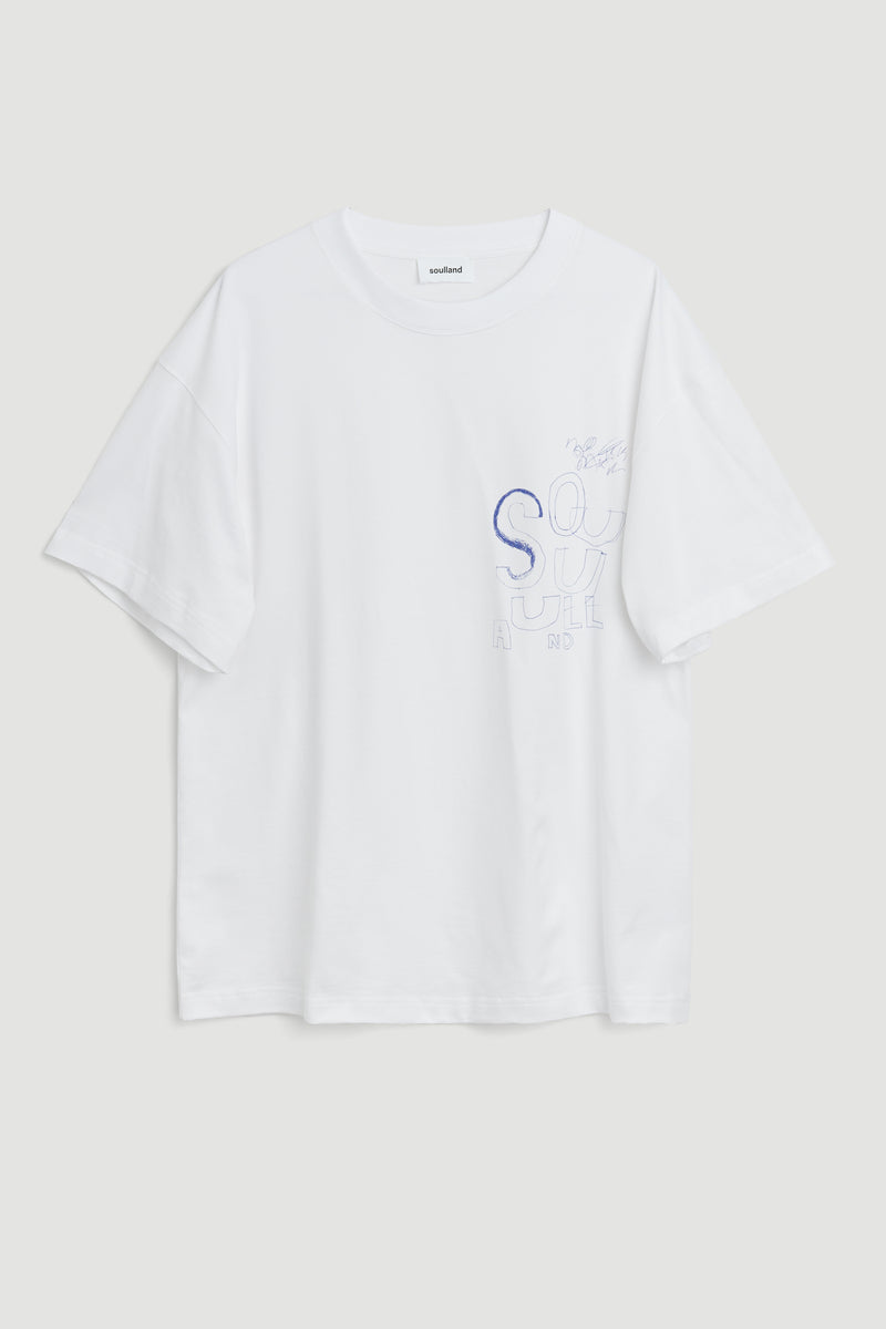 SOULLAND Kai T-shirt Hotel T-shirt White