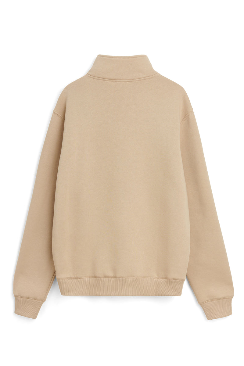 SOULLAND Ken Half Zip Sweatshirt Sweatshirt/hoodie Beige