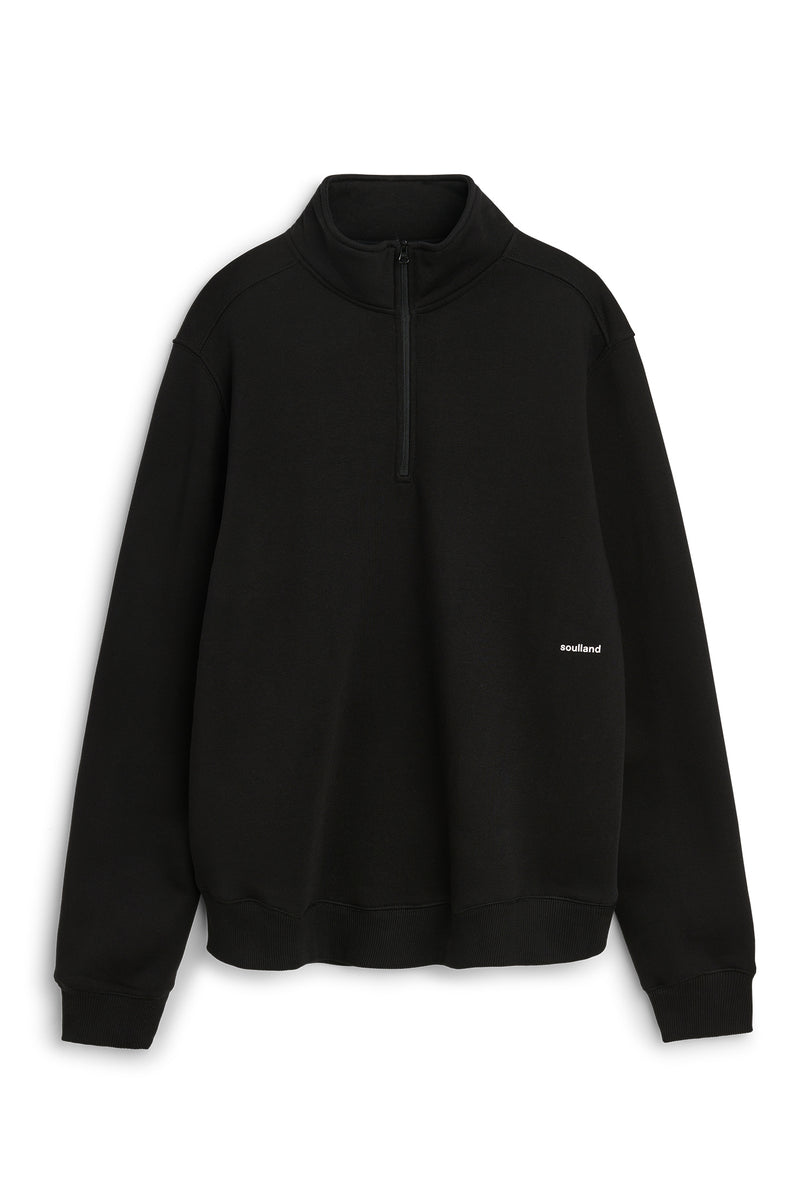 SOULLAND Ken Half Zip Sweatshirt Sweatshirt/hoodie Black