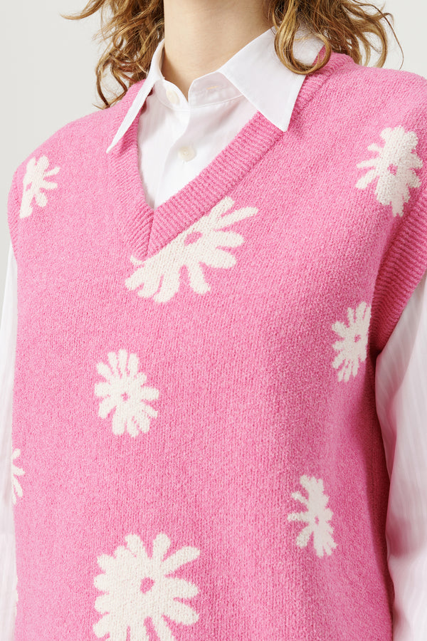 SOULLAND KIERAN vest Knitwear Pink multi
