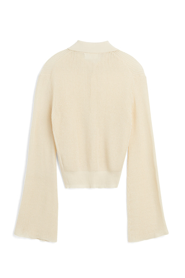 SOULLAND Kiki Polo Jumper Knitwear Off White