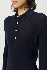 SOULLAND Kiki Polo Jumper Knitwear Navy