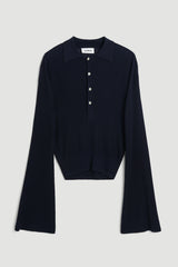 SOULLAND Kiki Polo Jumper Knitwear Navy