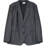 SOULLAND LUCA grey stripe blazer Suit jacket Grey