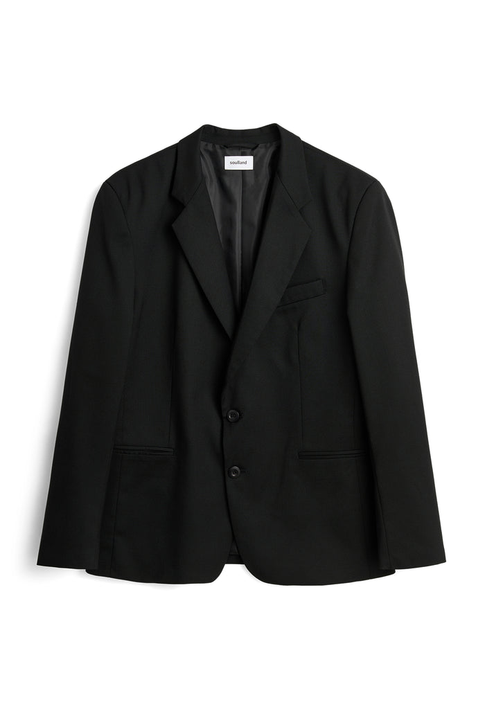 SOULLAND LUCA solid Suit jacket Black
