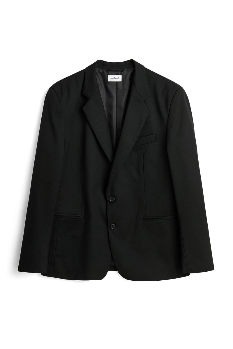 SOULLAND LUCA solid Suit jacket Black