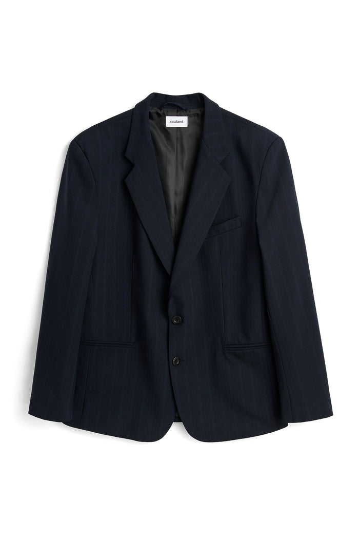 SOULLAND LUCA stripe Suit jacket Blue