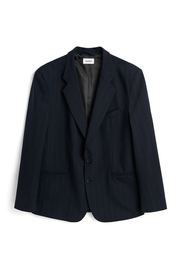 SOULLAND LUCA stripe Suit jacket Blue