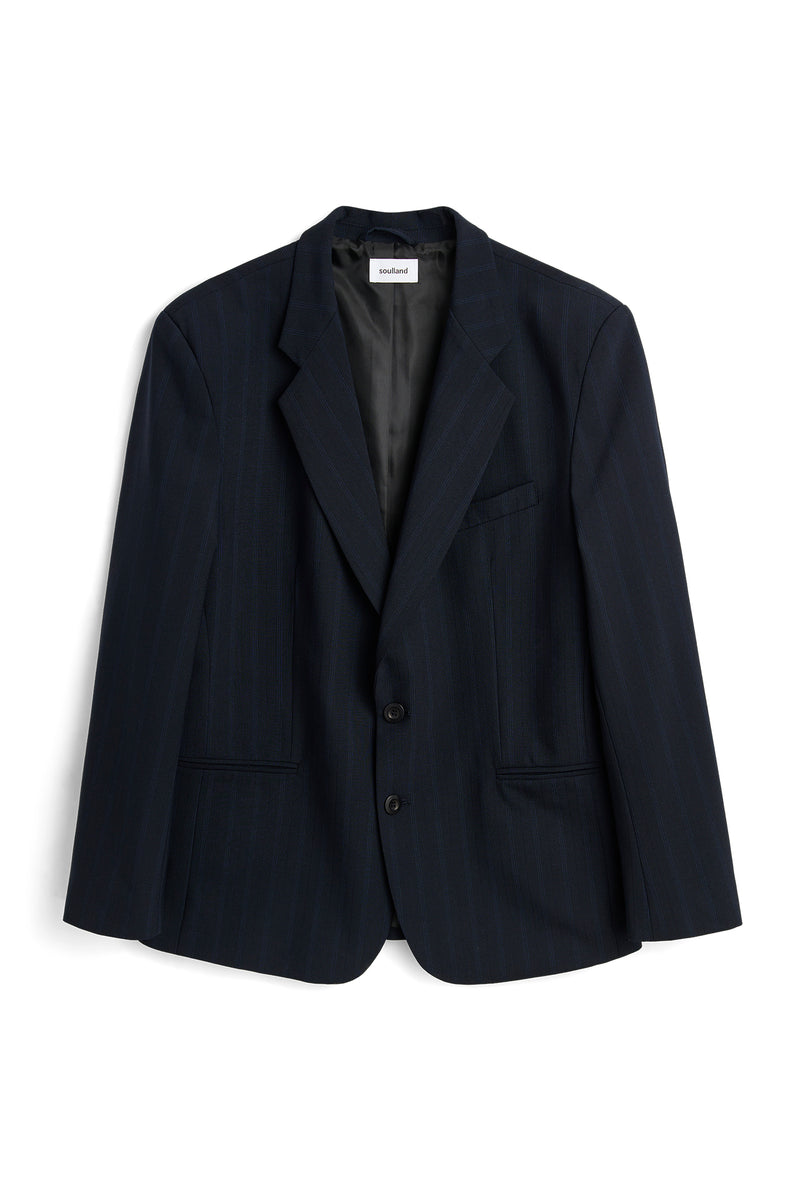 SOULLAND LUCA stripe Suit jacket Blue