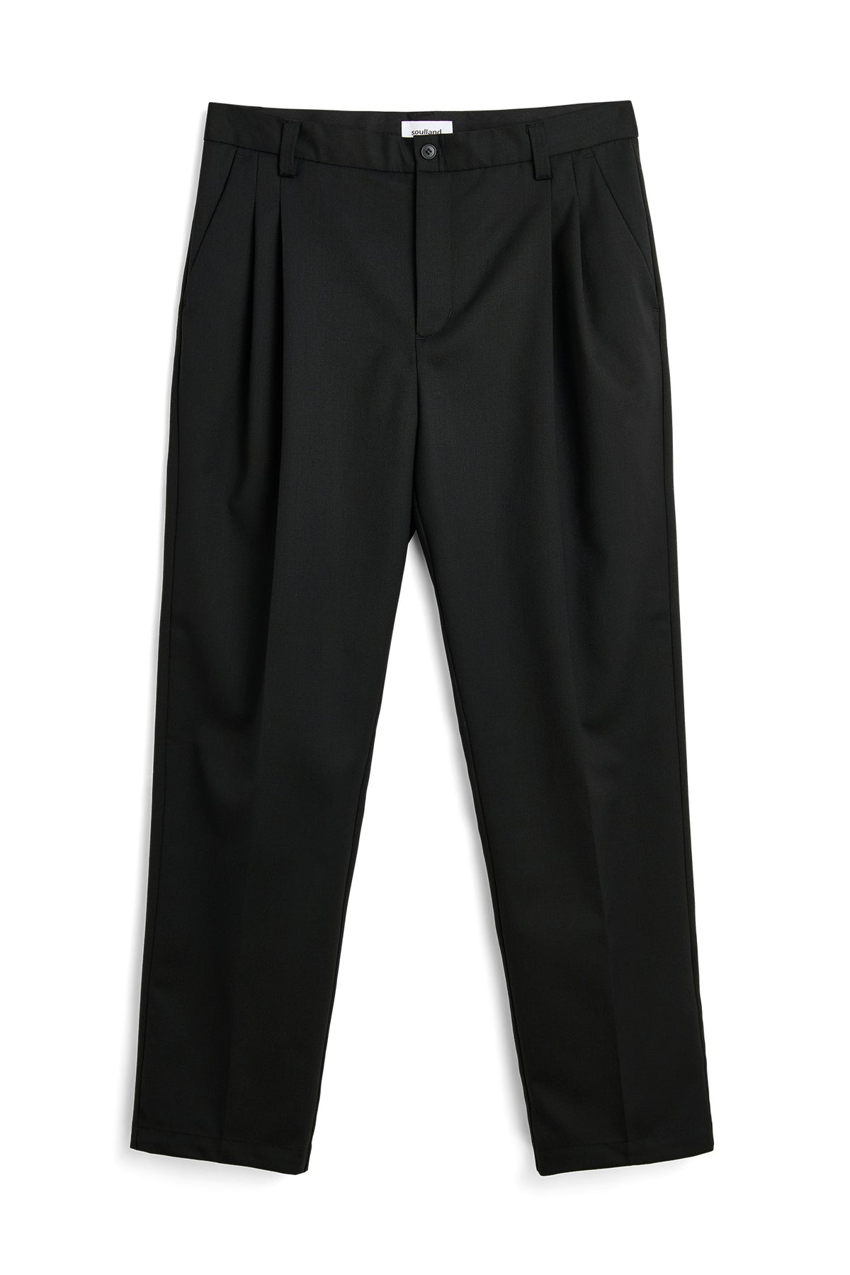 SOULLAND MARCO solid Pants Black