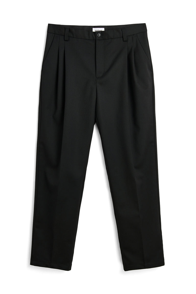 SOULLAND MARCO solid Pants Black