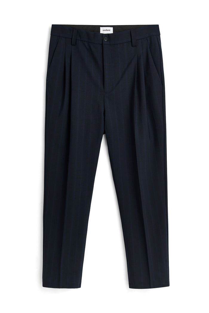 SOULLAND MARCO stripe Pants Blue