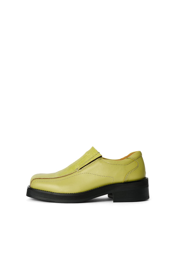 SOULLAND MIDORI women's croco loafers Footwear Green