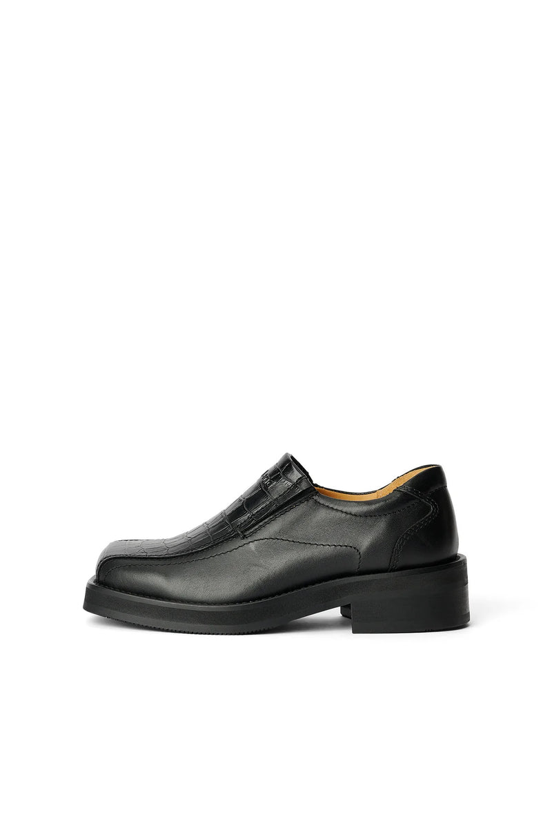 SOULLAND MOOG croco loafers Footwear Black