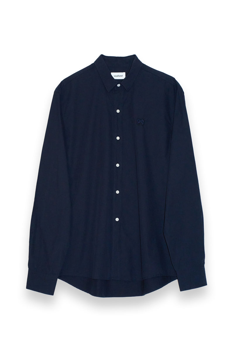 SOULLAND OLLIE poplin shirt Shirt Navy