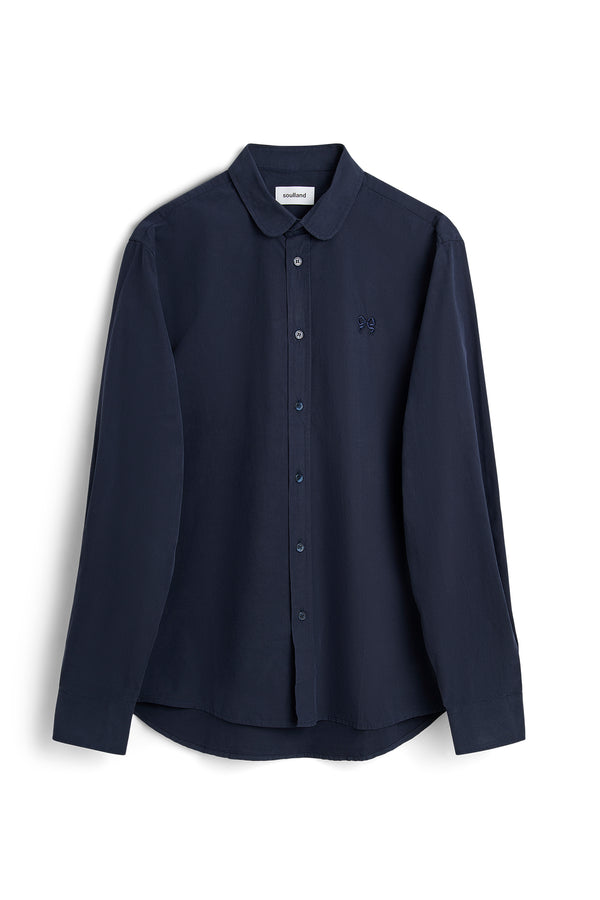 SOULLAND OLLIE poplin shirt Shirt Navy