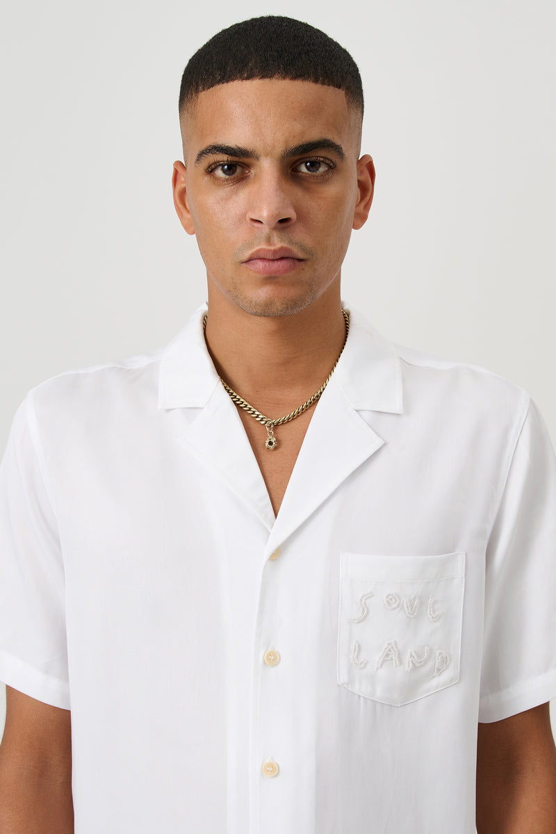 SOULLAND ORSON beaded shirt Shirt White