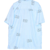 SOULLAND ORSON graffiti stripe Shirt Blue/ white stripe
