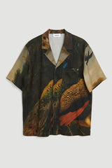 SOULLAND ORSON shirt Shirt Brown AOP