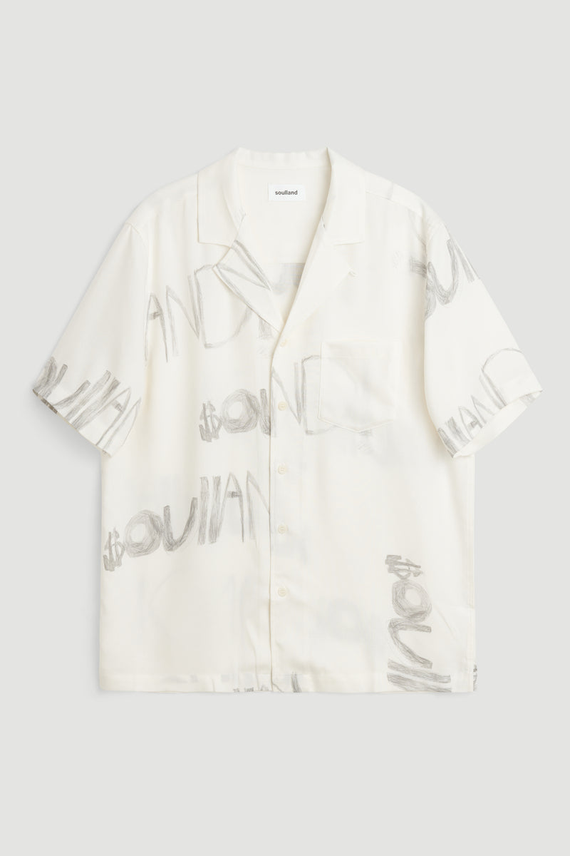 SOULLAND ORSON shirt Shirt White AOP