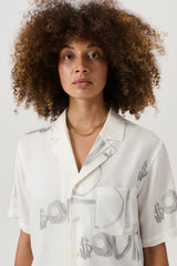 SOULLAND ORSON shirt Shirt White AOP