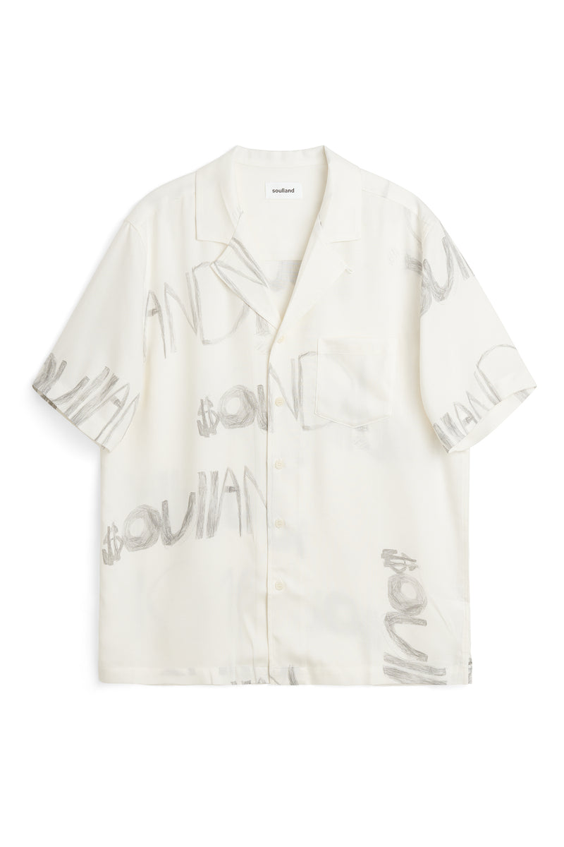 SOULLAND ORSON shirt Shirt White AOP