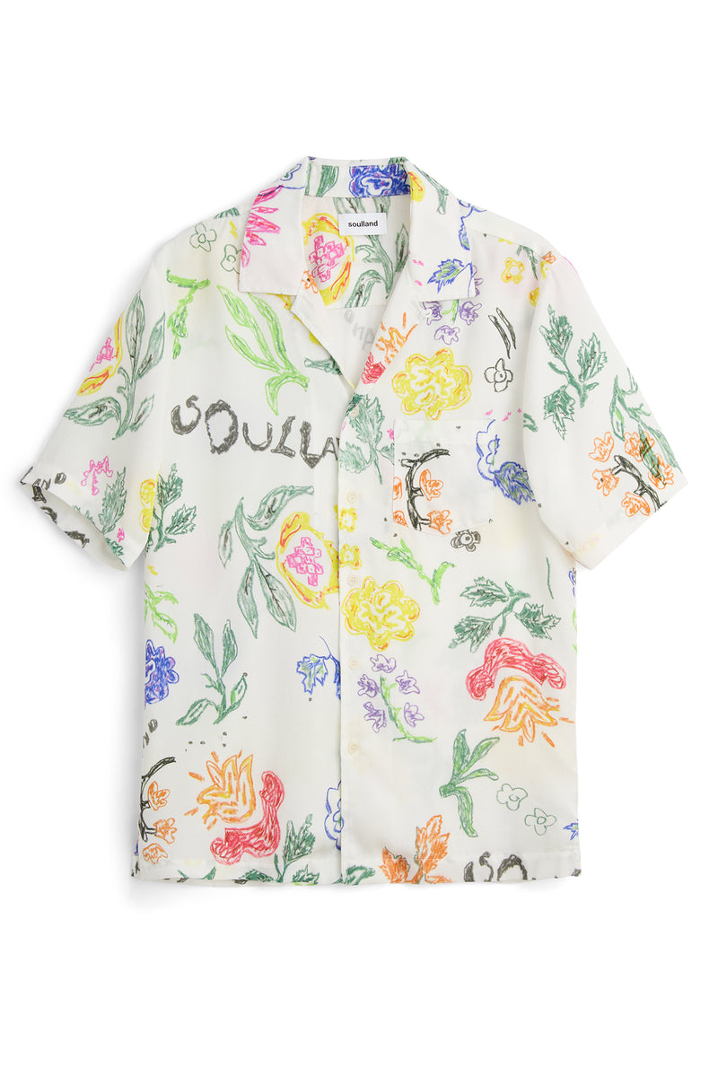 SOULLAND ORSON shirt Shirt White AOP