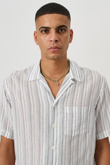 SOULLAND ORSON shirt Shirt Black pinstripe