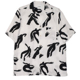 SOULLAND ORSON silhouette aop s/s shirt Shirt White AOP
