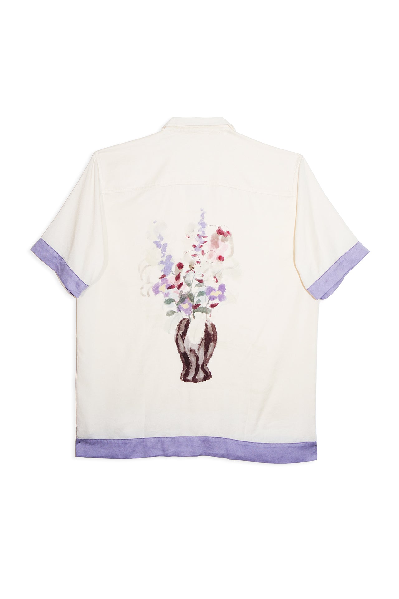 SOULLAND ORSON vase aop Shirt Off White
