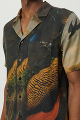 SOULLAND ORSON shirt Shirt Brown AOP