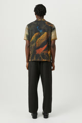 SOULLAND ORSON shirt Shirt Brown AOP