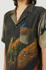 SOULLAND ORSON shirt Shirt Brown AOP