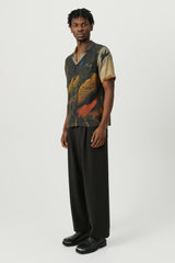 SOULLAND ORSON shirt Shirt Brown AOP