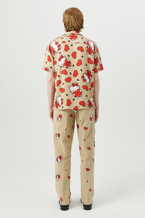 SOULLAND Orson shirt Shirt Beige AOP